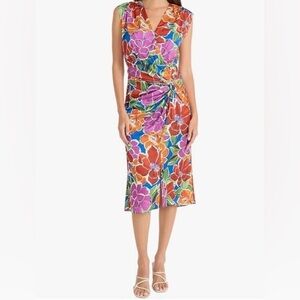 Maggy London Nevein Faux Wrap Floral Dress